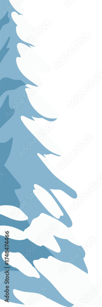 Obraz premium Stylized Half Snowy Tree