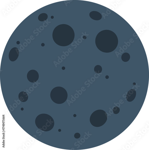 Moon vector illustration scalable eps icon celestial body space astronomy simple graphic element