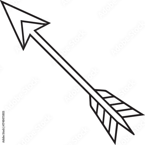arrow outline vector illustration line art