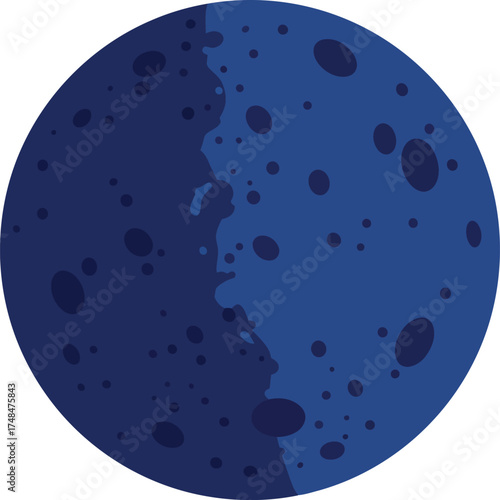 Scalable moon vector illustration icon for space astronomy and celestial design projects