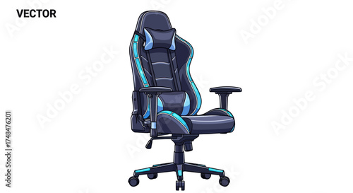 Ergonomic Gaming Chair with Lumbar Support and Adjustable Armrests.