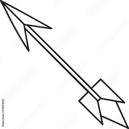 arrow outline vector illustration line art