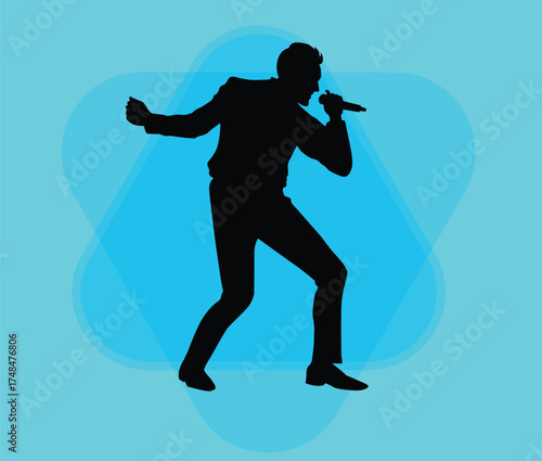 silhouette of a woman playing a guitar