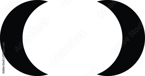 Crescent moon vector illustration scalable graphic for design projects eps format