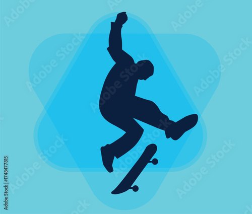 vector illustration of a snowboarder