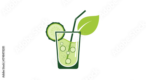 Refreshing cucumber infused water with mint and lemon a healthy and hydrating beverage.
