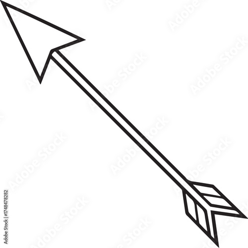 arrow outline vector illustration line art