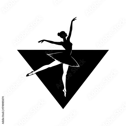 Elegant Ballerina Silhouette Dance Pose