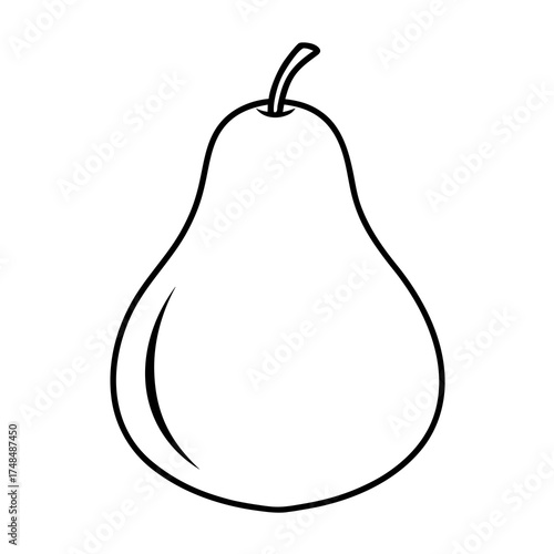 Pear fruit vector illustration with simple clean smooth design vector illustration