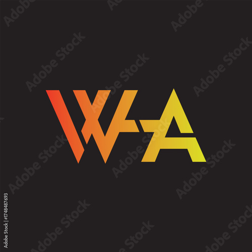 WHA letter nature logo design 
