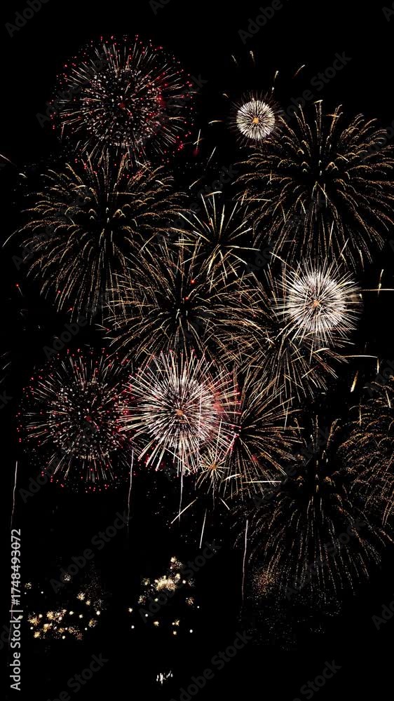 Abstract glitter background fireworks. christmas eve, 4th of july holiday Night sky filled patterns, celebrating festive occasion vibrant colors joy. diwali fireworks celebration. Holiday, new year.