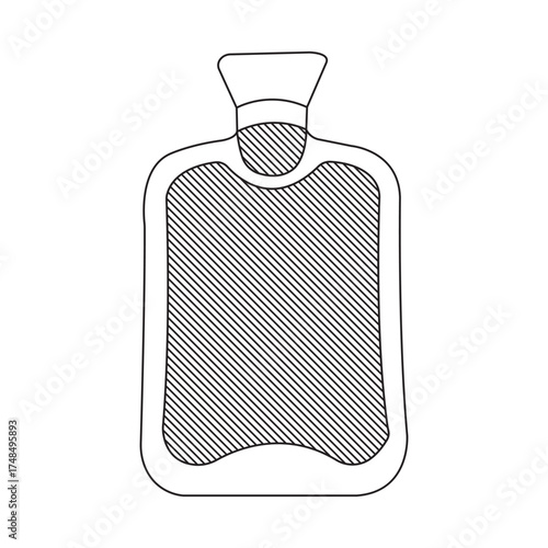 Hot water bag icon
