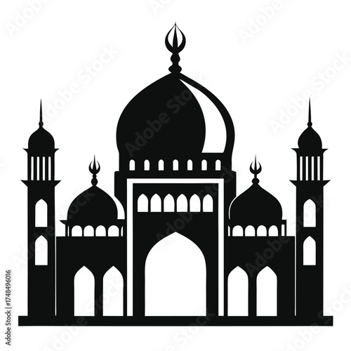 Mosque Silhouette vector icon