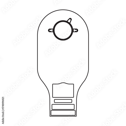 Colostomy bag icon design