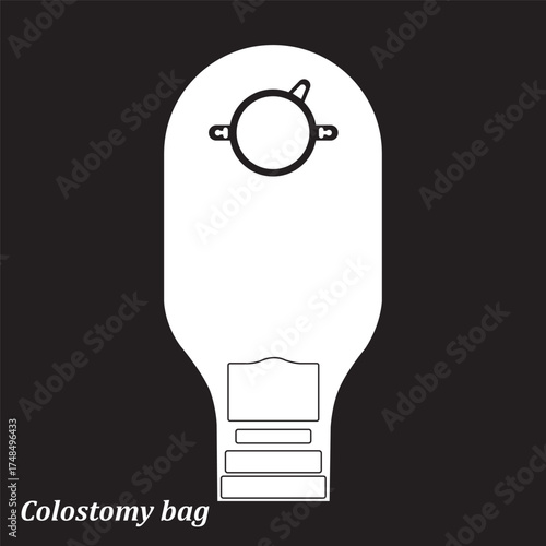 Colostomy bag icon design