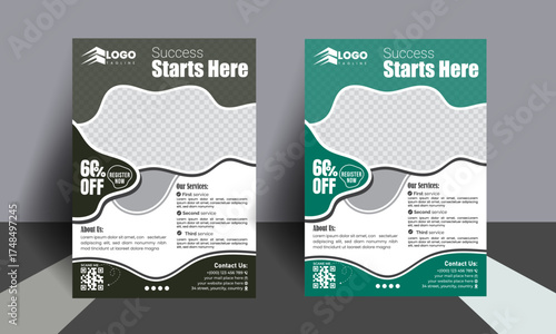 Success Start here flyer design for Business purpose