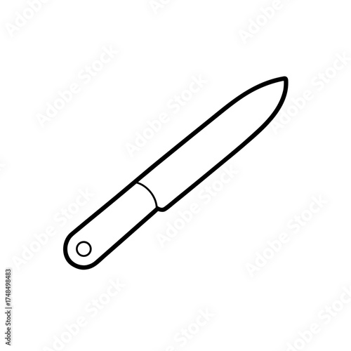 Illustration of a nail file tool silhouette