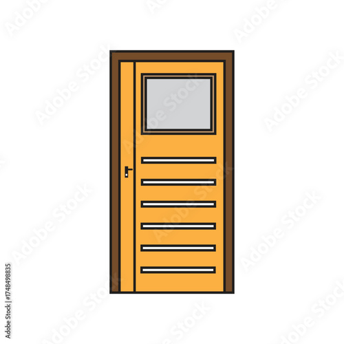 closed wooden door
