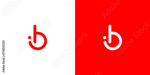 Letter B, ib, letter i and B Power Button Logo  Modern Minimalist Design Icon