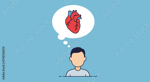 Thinking About Heart Health Cardiovascular Care Concept