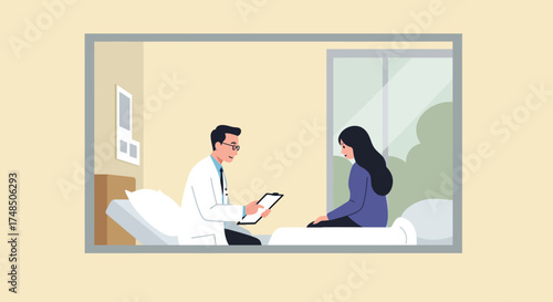 Doctor Consulting with Patient A Healthcare Scene