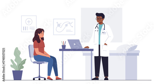 Doctor's Consultation Patient Discussing Health Concerns with a Medical Professional at a Clinic