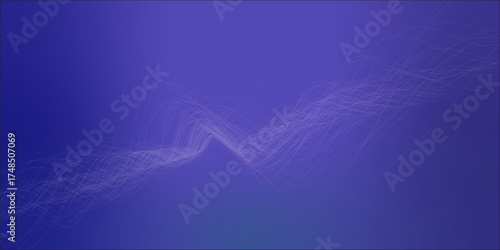 Serene blue abstract wave of delicate white light particles flowing smoothly across a deep gradient background, evoking calm and digital data flow for backgrounds