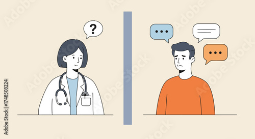 Doctor Consulting with Patient Understanding Diagnosis and Seeking Support in Healthcare