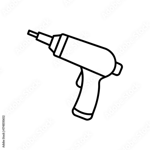 Outline drawing of a caulking gun silhouette