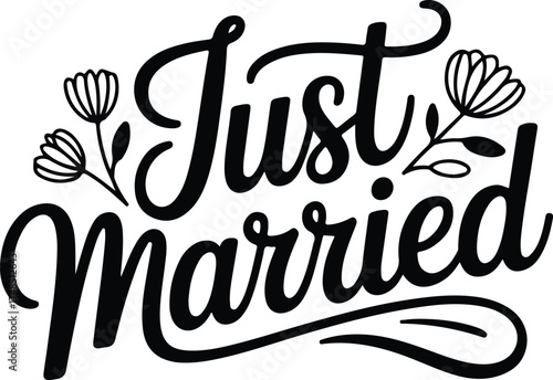 Just married floral design for wedding projects