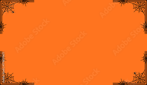 Create Spooky Halloween Invitations with this Stylish Spiderweb Border Frame, Perfect for Party Announcements and Festive Designs, From a Vector Origin