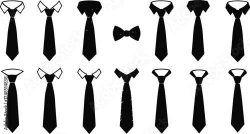 this silhouette spread is pure visual rhythm—like a formal symphony with a bow tie solo at center stage.