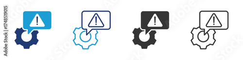 Risk icon set collection multi-style.