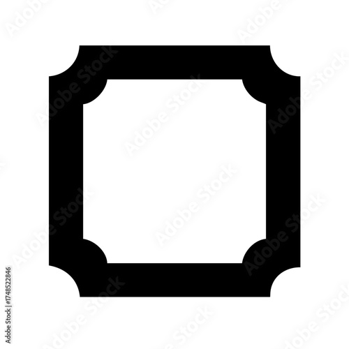 Simple black square frame, with rounded corners