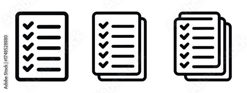 document icons. paper symbol with single and multiple page. transparent png and vector illustration.
