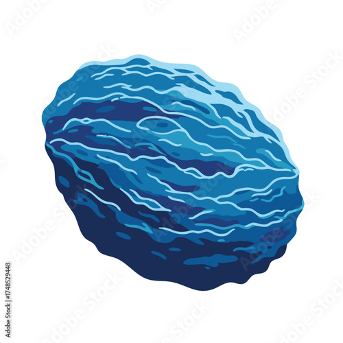 Blue Raisin Isolated on White Background.