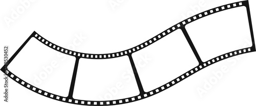 Film strip icon. film strip, Photographic film in retro style. Curved film strip. Cinema icons collection. tape photo film strip frame