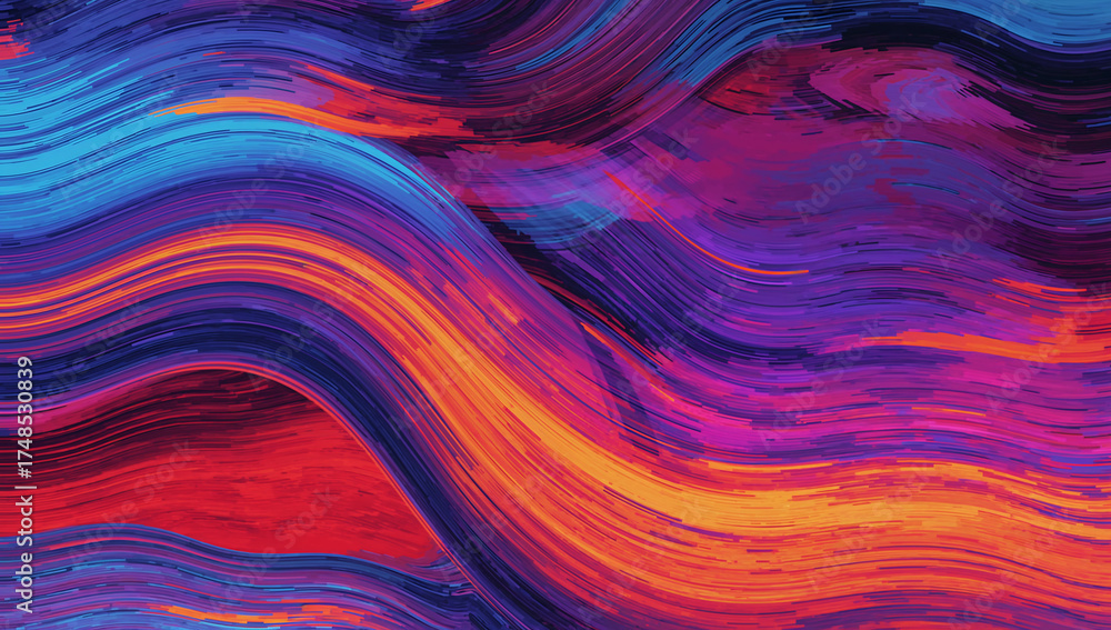 Obraz premium abstract colorful background with waves