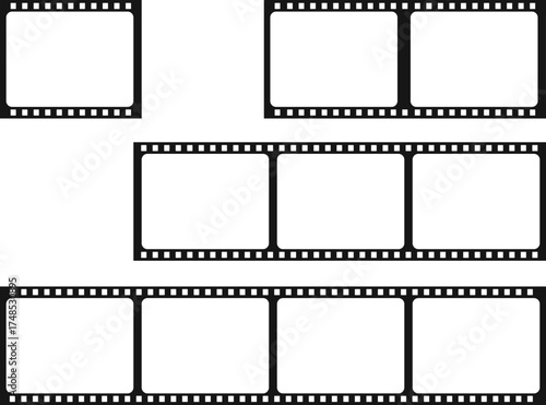 Film strip icon. film strip, Photographic film in retro style. Curved film strip. Cinema icons collection. tape photo film strip frame