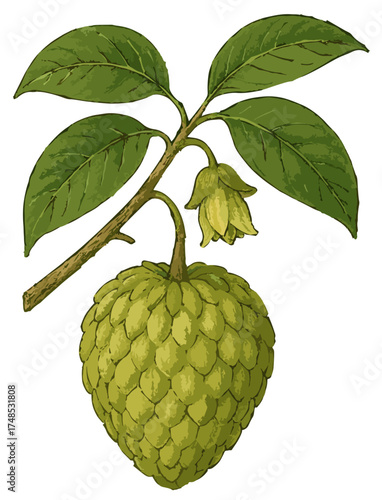 Annona squamosa illustration