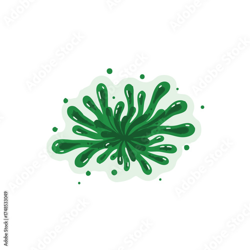Green Slime Splatter Blob.