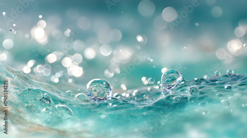 Wallpaper Mural Crystal clear underwater bubbles in macro photography for nature and water themes Torontodigital.ca