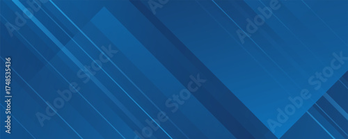 Blue background with geometric shapes rectangles horizontal boxes abstract modern elements for banners, presentation designs and flyers