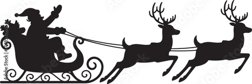 Santa Sleigh Silhouette