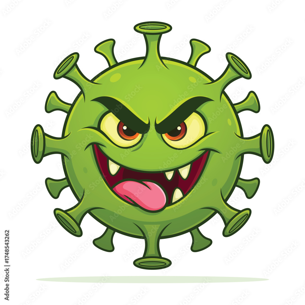 Fototapeta premium cartoon virus character perfect for medicine art