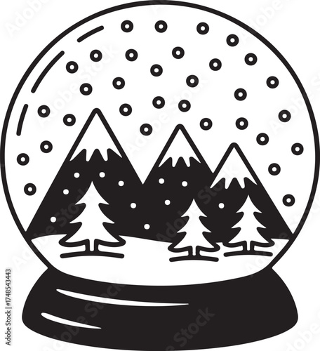 Snow globe vector design