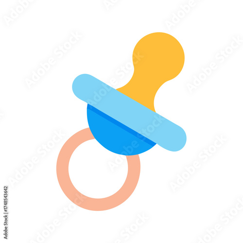 Isolated baby pacifier icon on black background for websites
