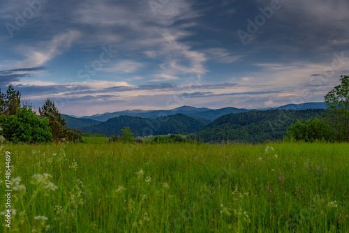 Bieszczady Mountains in spring 