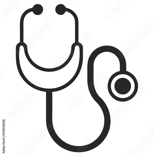 stethoscope on white background