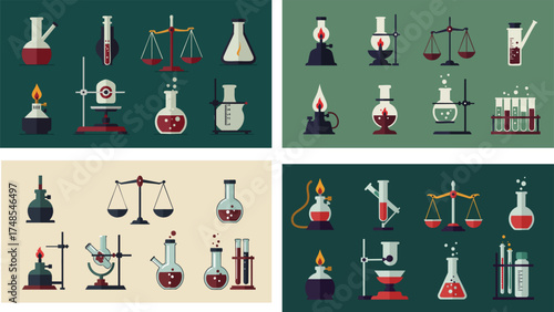 Scientific laboratory equipment for chemistry experiments and research studies